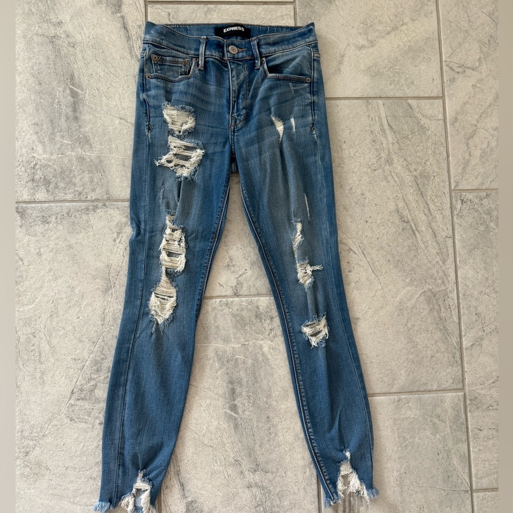 Express ankle legging mid rise jeans size 4